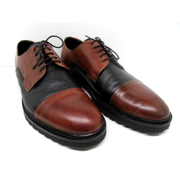 Hugo Boss Rubber Sole Cap Toe Derby Shoes Size EUR 45 US 11 M - Picture 1 of 16